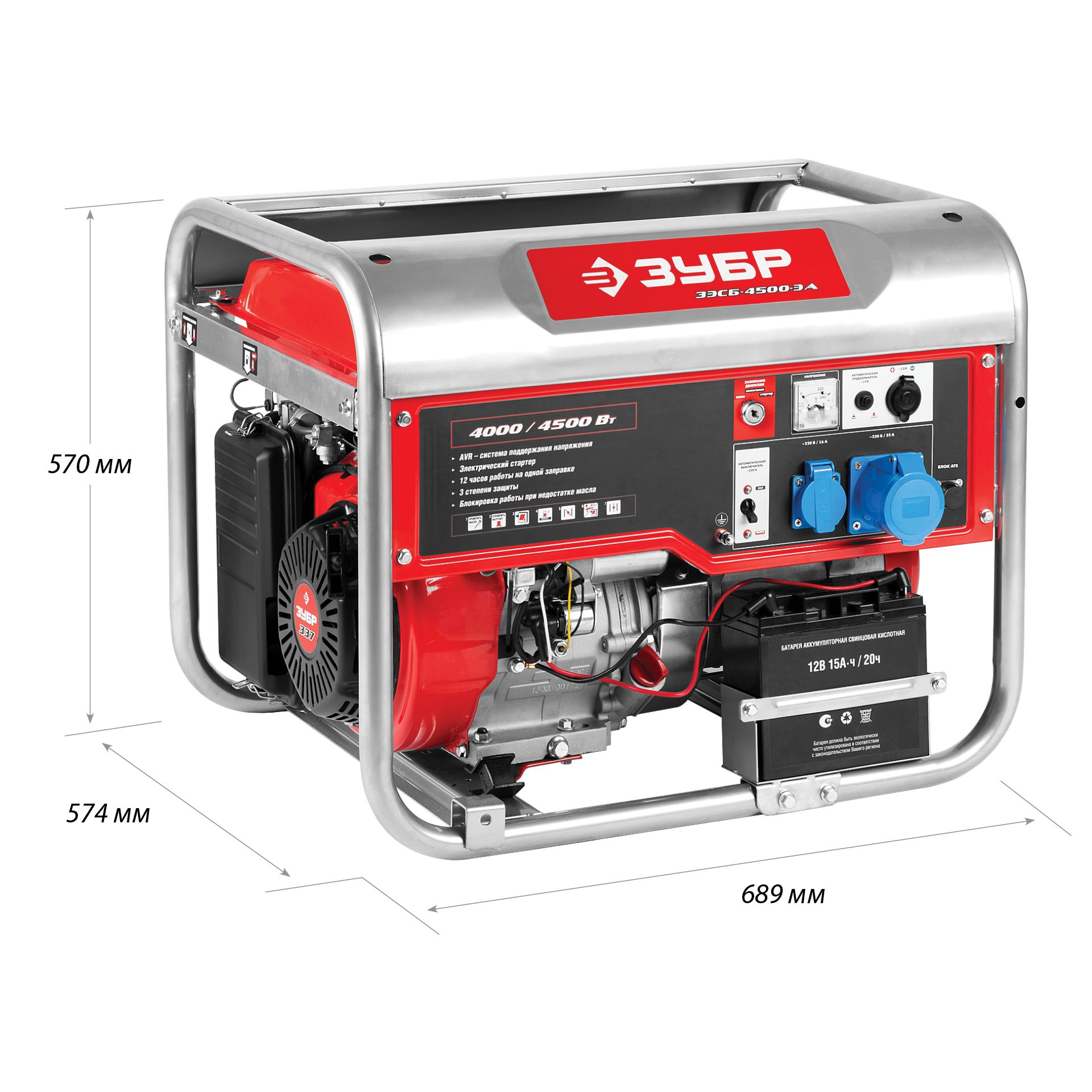 Генератор бензиновый ЗЭСБ-4500-ЭА