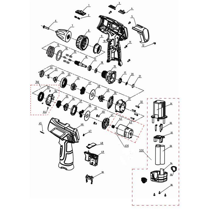 Дрель - шуруповерт, 2 АКБ ЗДА-10.8-Ли-КН