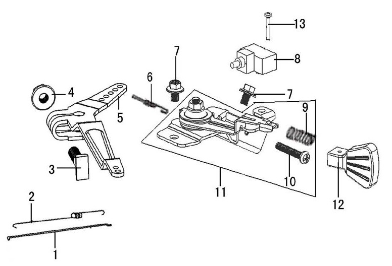 ЗАПЧАСТИ ДЛЯ ДВИГАТЕЛЯ LC170FDS (РЕГУЛЯТОР ОБОРОТОВ)